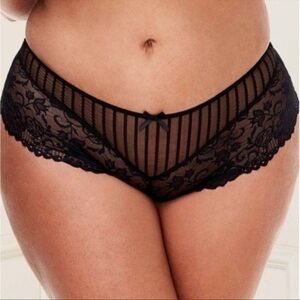 NWT Baci Black Lace Boyshort Panty Size 3X/4X.
